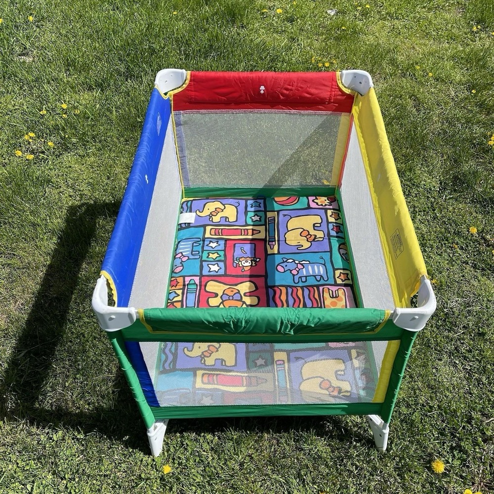 Vintage 1990s Graco Pack N Play Sport Playpen Baby Toddler With Carrying Bag